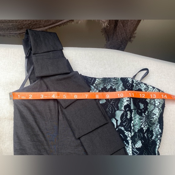 Jessica McClintock Formal Gown One Shoulder Lace Size 6 Bodycon - Picture 15 of 16